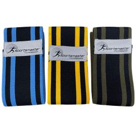 3 booty bands blå, gul og svart