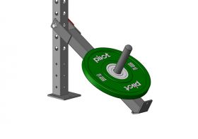 Belt squat til rigg med grønn vektskive